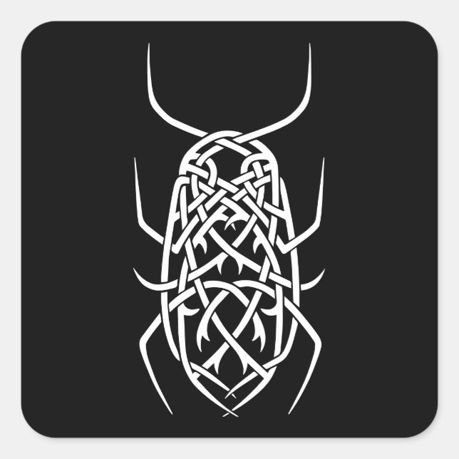 Adesivo branco em Impressão quadrado (Frente)