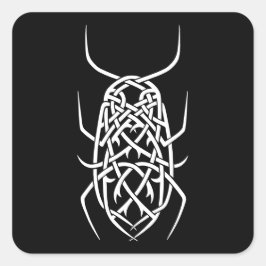 Adesivo branco em Impressão quadrado