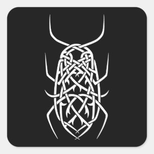 Adesivo branco em Impressão quadrado