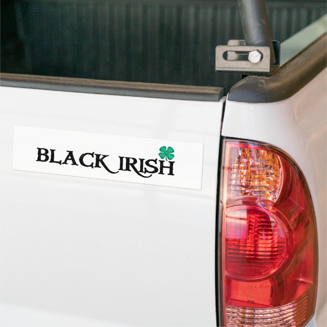 Adesivo branco preto irlandês com para-choques de  (No caminhão)