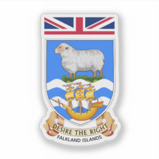 Adesivo Brasão de Armas das Ilhas Falkland