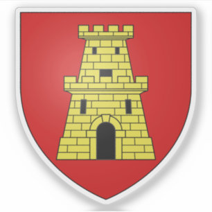 Adesivo Brasão de armas de Caen, Calvados, Normandia, Fran