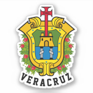 Adesivo Brasão de armas do estado de Veracruz (México)