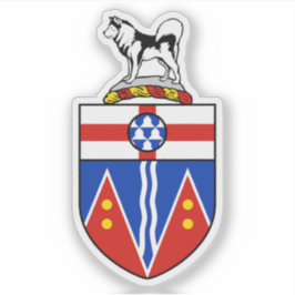 Adesivo Brasão de armas do território de Yukon, Canadá