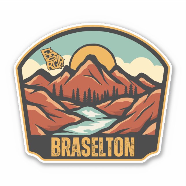 Adesivo Braselton, Geórgia (Frente)