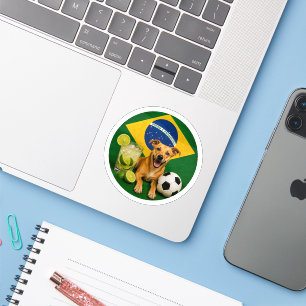 Adesivo Brasil Cão Caramelo