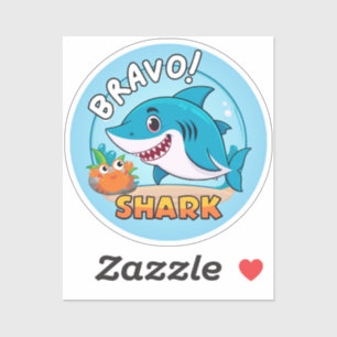Adesivo Bravo Sticker, Tubarões
