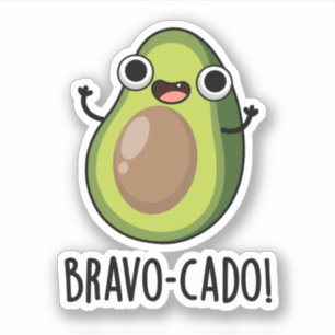 Adesivo Bravo Sulcado Funny Avocado Pun