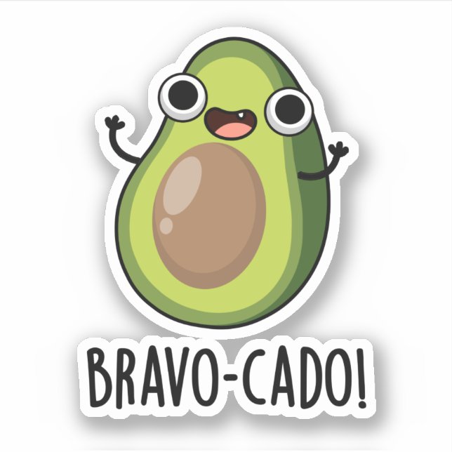 Adesivo Bravo Sulcado Funny Avocado Pun (Frente)