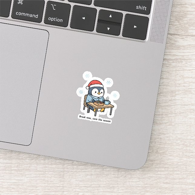Adesivo Break Now Save the Season Penguin Sticker  (Detalhe)