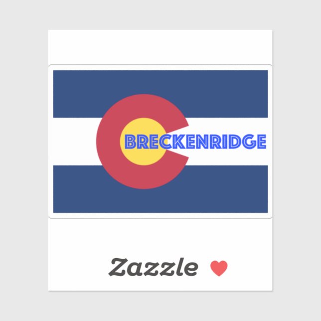 Adesivo Breckenridge Colorado Flag (Folha)