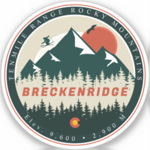 Adesivo Breckenridge Colorado Vintage Mountain Souvenir