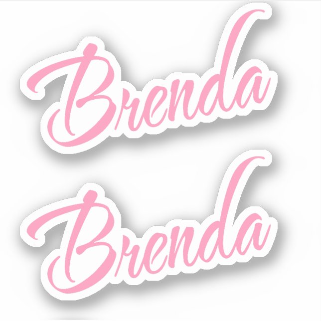 Adesivo Brenda Decorative Name (Nome decorativo da Brenda) (Frente)