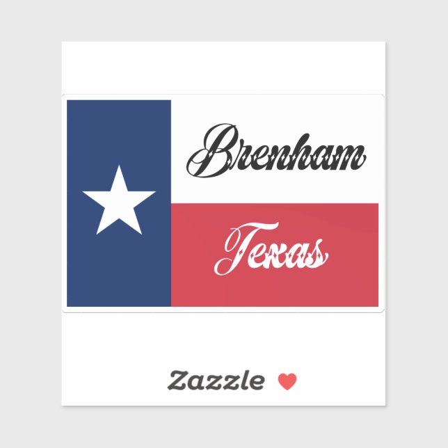Adesivo Brenham TX Flag (Folha)