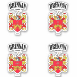 Adesivo Brennan Crest Tradução e significado irlandês (x4)