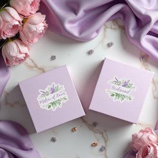 Adesivo Bridal Team Purple Romantic Floral Split Border