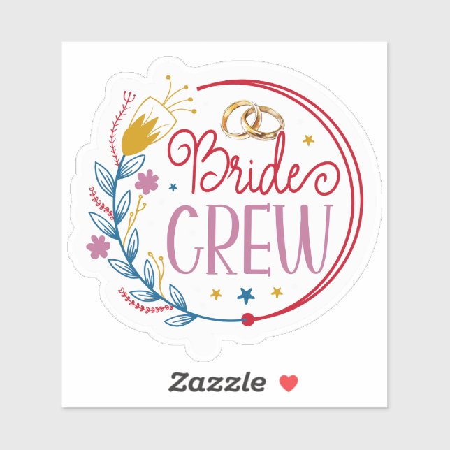 Adesivo Bride Crew Sparkle (Folha)