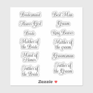 Adesivo Bridesmaid Decal Vinyl Stickers