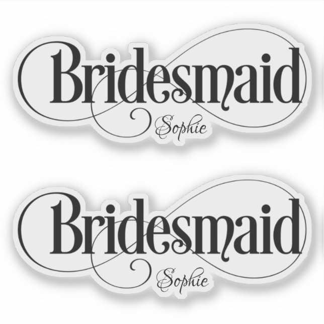 Adesivo Bridesmaid Personalizada (Frente)