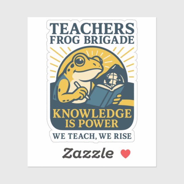 Adesivo Brigada de Sapos Professores – Conhecimento é Pode (Folha)