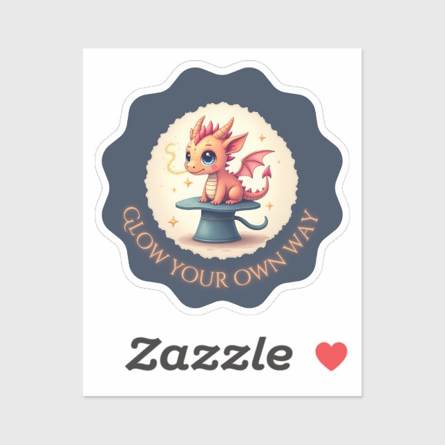 Adesivo Brilhe O Seu Próprio Caminho - Vinheta De Dragão (Folha)