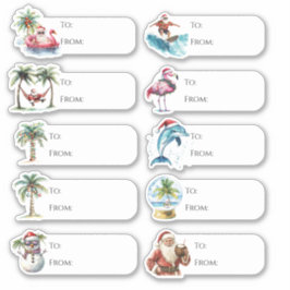 Adesivo Brincadeira de Natal na Praia