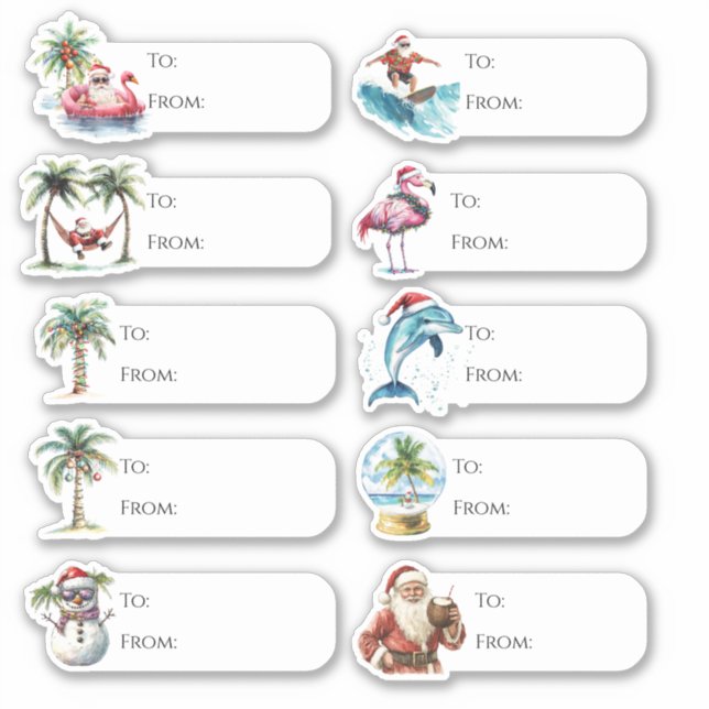 Adesivo Brincadeira de Natal na Praia (Frente)