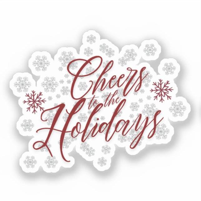 Adesivo Brindemos às Festividades - Caligrafia Festiva  (Frente)