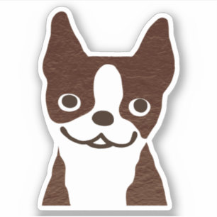 Adesivo Brindle Boston Terrier Cute Cartoon Dog Vinyl