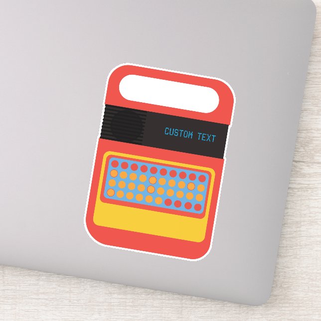 Adesivo Brinquedo personalizado eletrônico para palestras  (Detalhe)