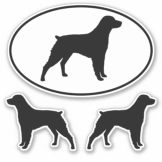Adesivo Brittany Spaniel Dog Silhouettes Vinyl Sticker Set
