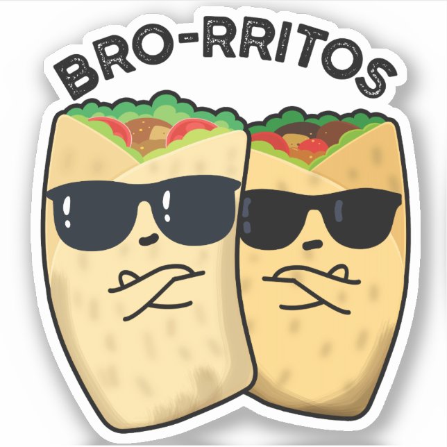 Adesivo Bro-ritos Burrito Engraçado (Frente)