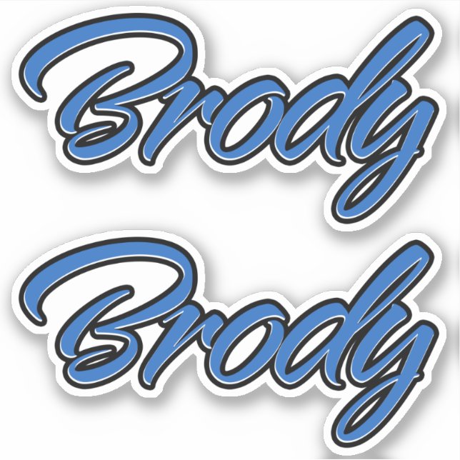 Adesivo Brody Name blue Aufkleber Sticker Stickerset (Frente)