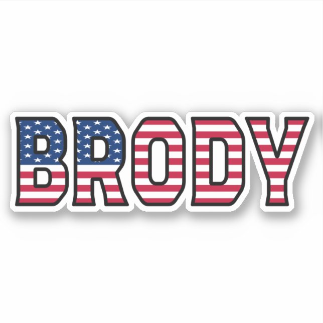 Adesivo Brody Name Vorname USA Sticker Stickerset (Frente)