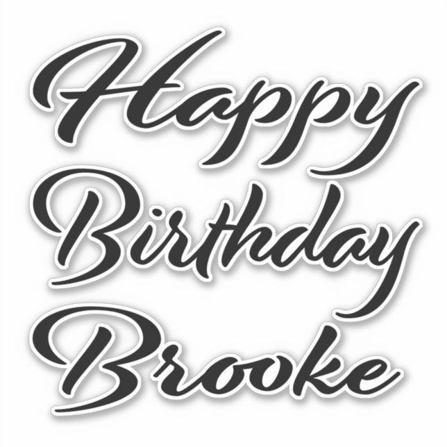 Adesivo Brooke Name Vorname black Sticker Geburtstag (Frente)