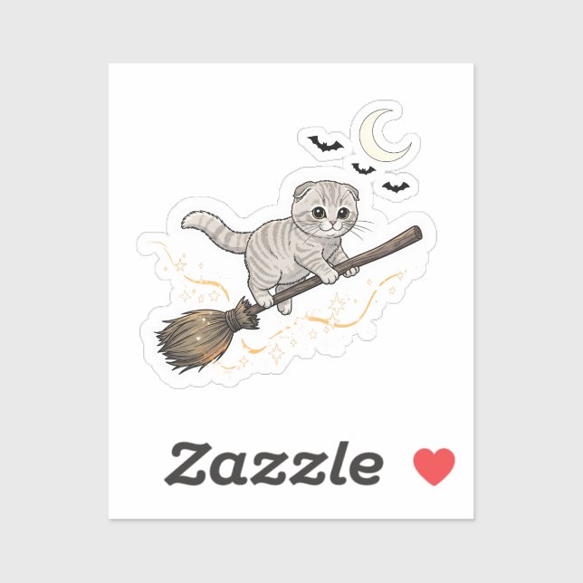 Adesivo Broomstick Fold - Dobra escocesa e gordinha para o (Folha)