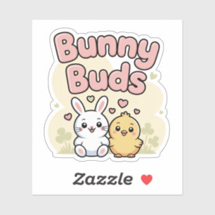 Adesivo Brotinhos de Coelho Fofo Sticker de Animal Kawaii