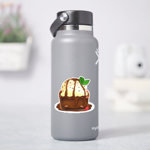 Adesivo Brownie de Chocolate Com Sorvete de Baunilha