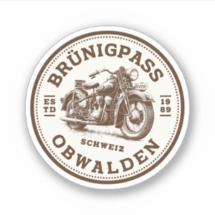 Adesivo Brünigpass - Alpenpässe passagem alpina suíça