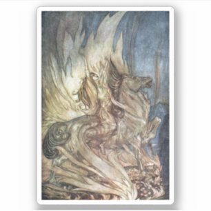 Adesivo Brünnhilde e a pira funerária de Siegfried