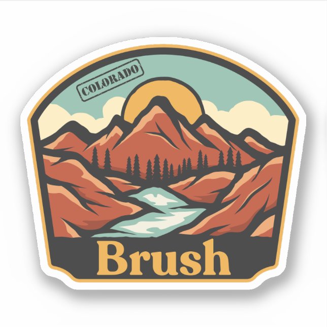 Adesivo Brush, Colorado (Frente)