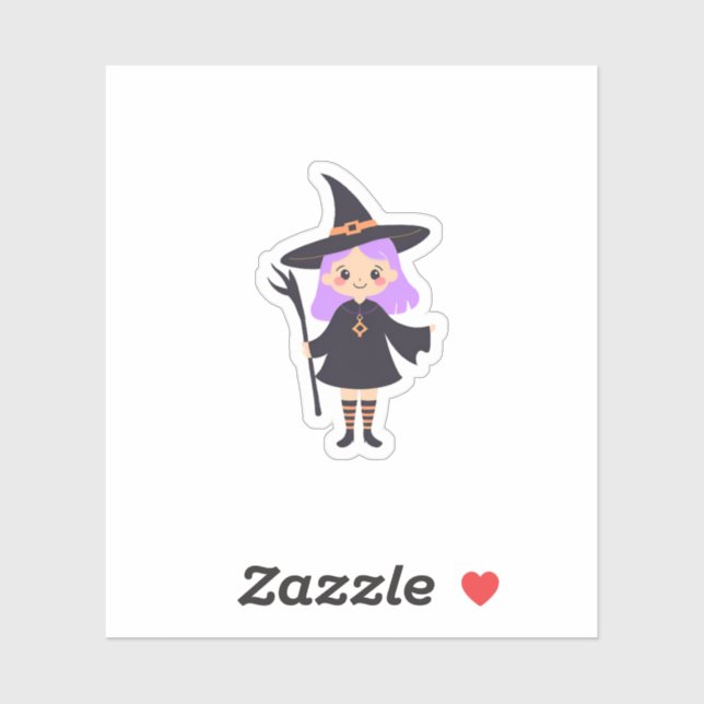 Adesivo Bruxa Bonita (Folha)