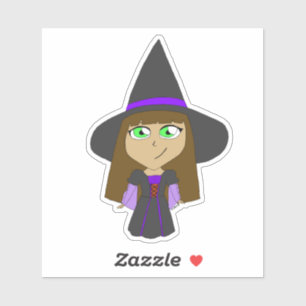 Adesivo bruxa chibi