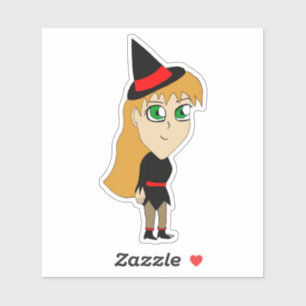 Adesivo bruxa chibi