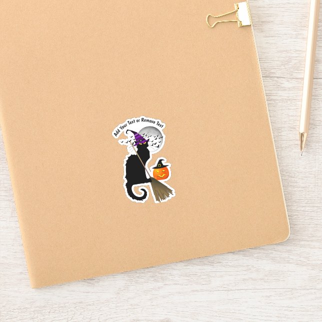 Adesivo Bruxa de Halloween Le Chat Noir (Notebook)