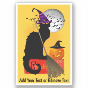 Adesivo Bruxa de Halloween Le Chat Noir