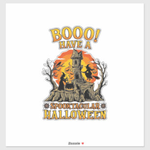 Adesivo Bruxa do Caldeirão do Castelo de Halloween Espetac
