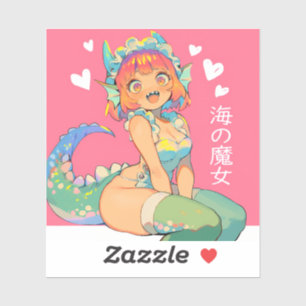 Adesivo Bruxa do Mar "Umi no Majo" Garota do Monstro de An