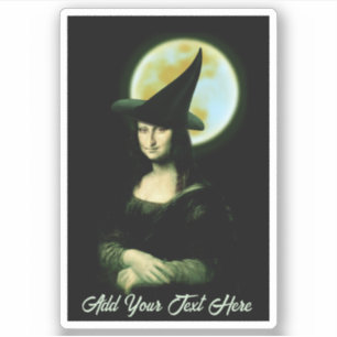 Adesivo Bruxa Mona Lisa Halloween