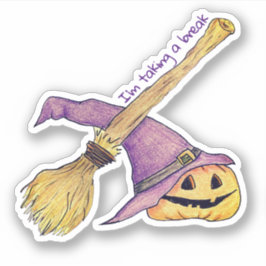 Adesivo Bruxas Broom Halloween